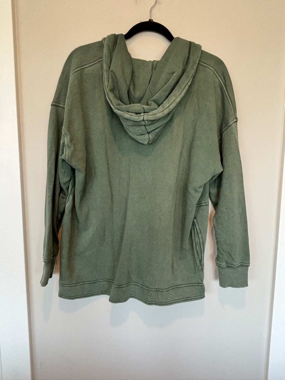 aerie Sage Green Button Sweatshirt 127 - Picture 2 of 4